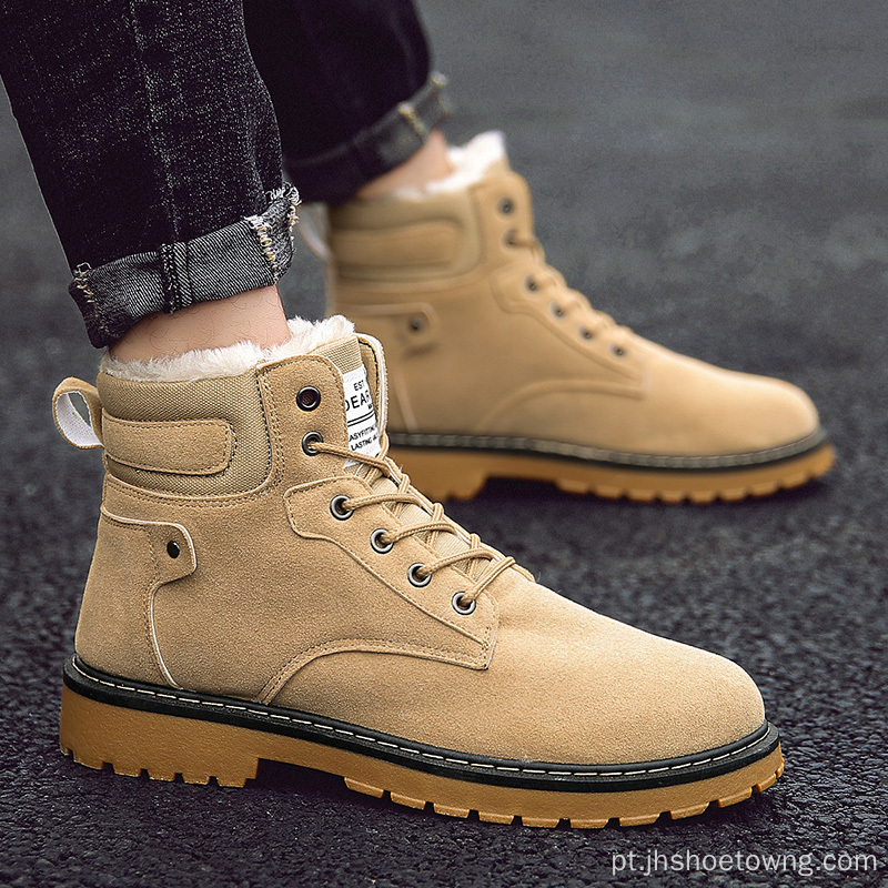 Botas masculinas snow tornozelo inverno