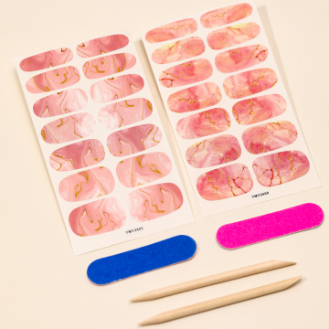 2023 Trending Nail Art: Factory-Exclusive Gel Nail Wraps, Polish Strips, and 3D Semi-Cured Gel Stickers for UV Lamp Use