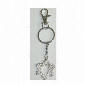 Silver Keychain, Made of Acrylic and Metal