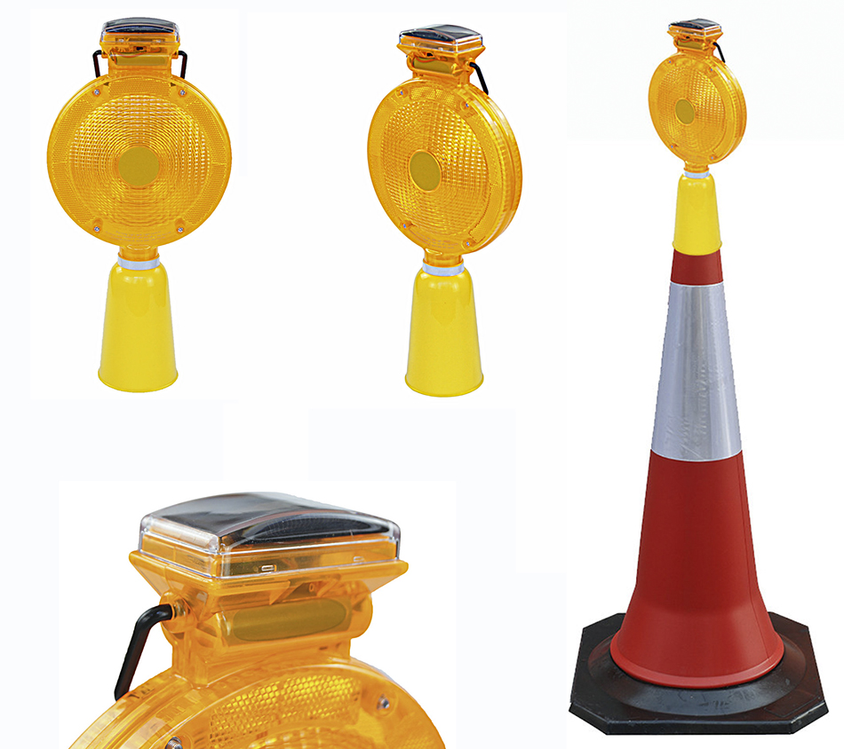 Solar Power LED Warning Light for Traffic Cone China Manufacturers