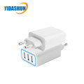 EU 5V2.4A Cargador de pared USB de 3 puertos 26W