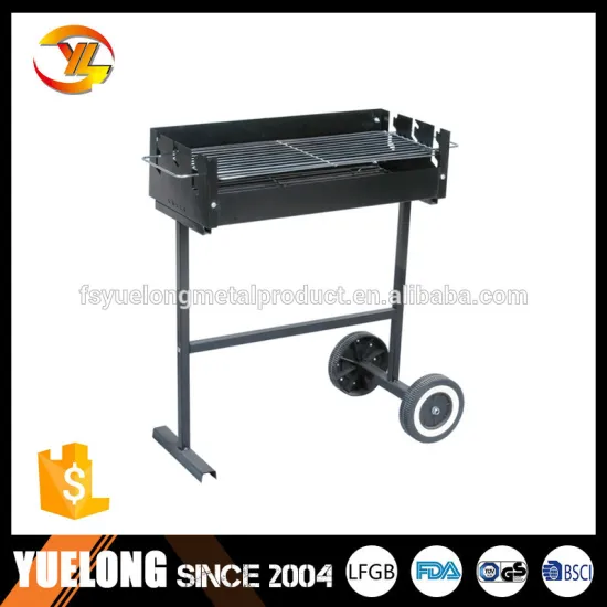 outdoor portable charcoal bbq grill in black