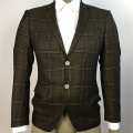 Ensemble de costumes d'affaires Slim Fit Men Grid