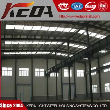 large span steel structure factory /warehouse with EPS insulation sandwich panel