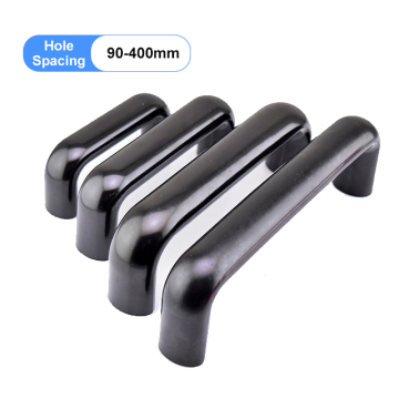 Bakelite oval u membentuk pintu kabinet hitam