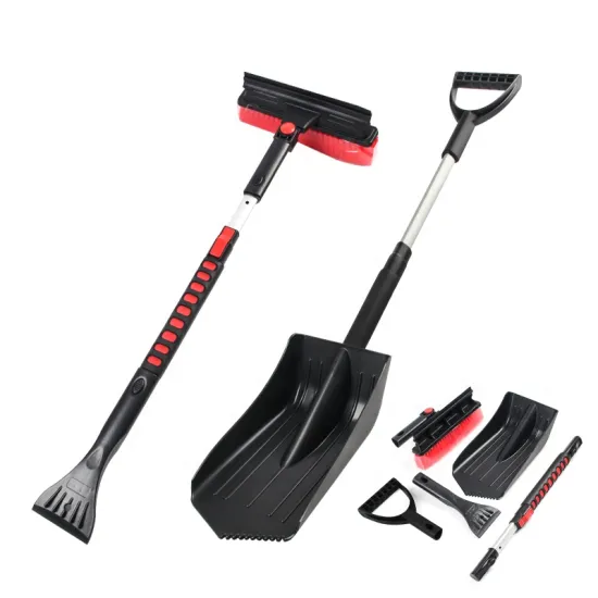 Ultimate Car Snow Removal Kit: Extendable Brush, Squeegee, Ice Scraper & Detachable Emergency Shovel for Cars, SUVs, and Trucks