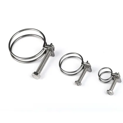 Stainless steel hose clamp double wire hose clamp