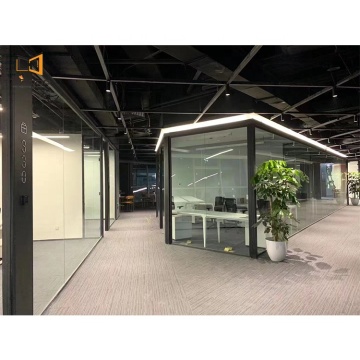 Aluminiowa rama Soundproof Glass Dyliders: Pojedyncze lub podwójne opcje panelu