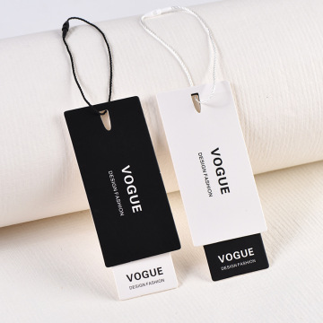 Étiquettes de vêtements d'impression personnalisées et étiquettes suspendues pour les vêtements avec logo