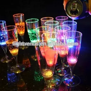 light up drinks cup dispaly drinking glass with LED inside colored plastic cup