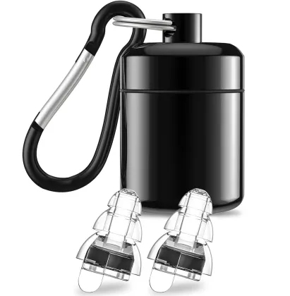Music Earplugs 24dB Noise Reduction Soundproof Flight Earplug with Waterproof Storage Bin
