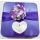 Purple Wedding Tin Box with Flower Decration