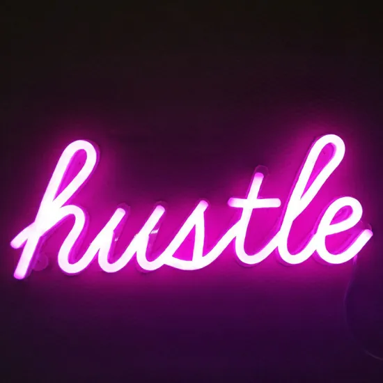 HUSTLE LED NEON SIGN