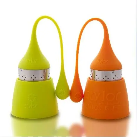 water drop silicone rubber tea bag holder, silicone tea bag