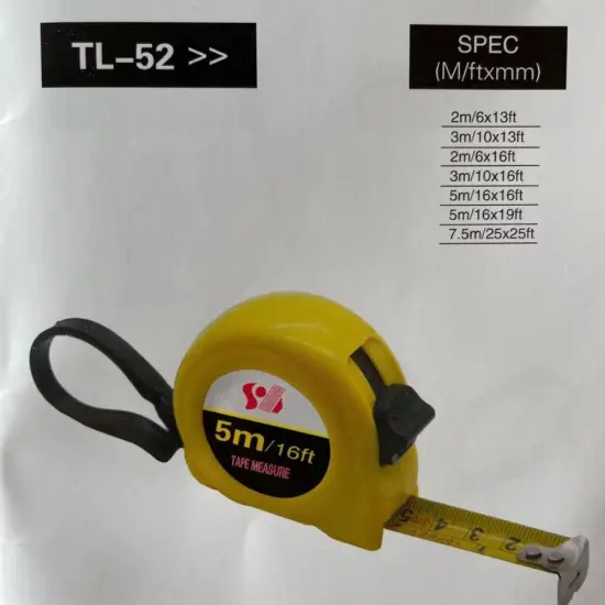 One Control Button Steel Measuring Tape