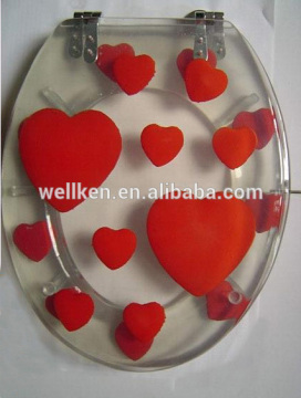 lucite sealife toilet seat,transparent resin toilet seats