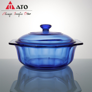 ATO Glass Dinner Storage Dinnerware With Glasses Lid
