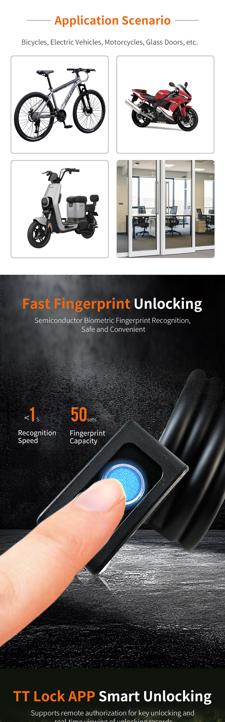 FIngerprint Motorcycle Lock