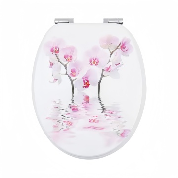 MDF Toilet Seat Soft Close in pink-flower Patterns