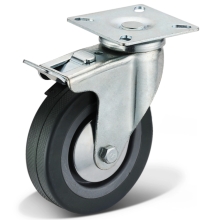 Light industrial casters with brakes