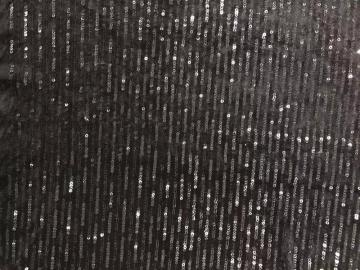 Dark Tone Sequin Lint Embroider Fabric