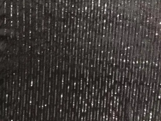 Dark Tone Sequin Lint Embroider Fabric