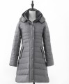 Cappotto imbottito lungo Ddown grigio da donna