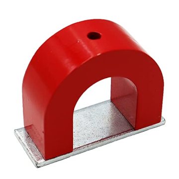 Strong Red Alnico Horseshoe Magnet - 40 lb Pull Force 12 Oz