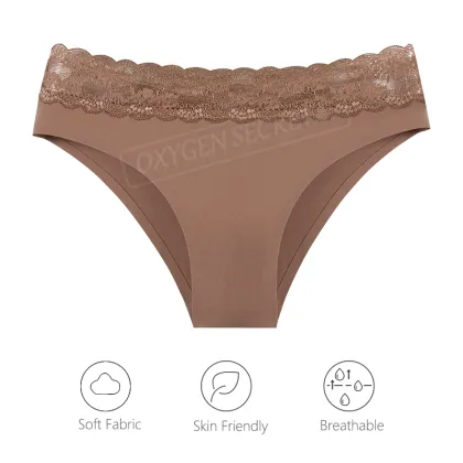 Oxygen Secret Seamless Elastic Panty Women's Breathable Lace Underwear