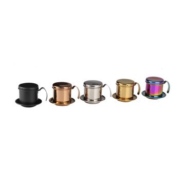 Colorful Stainless Steel Vietnamese Coffee Drip Filter Maker