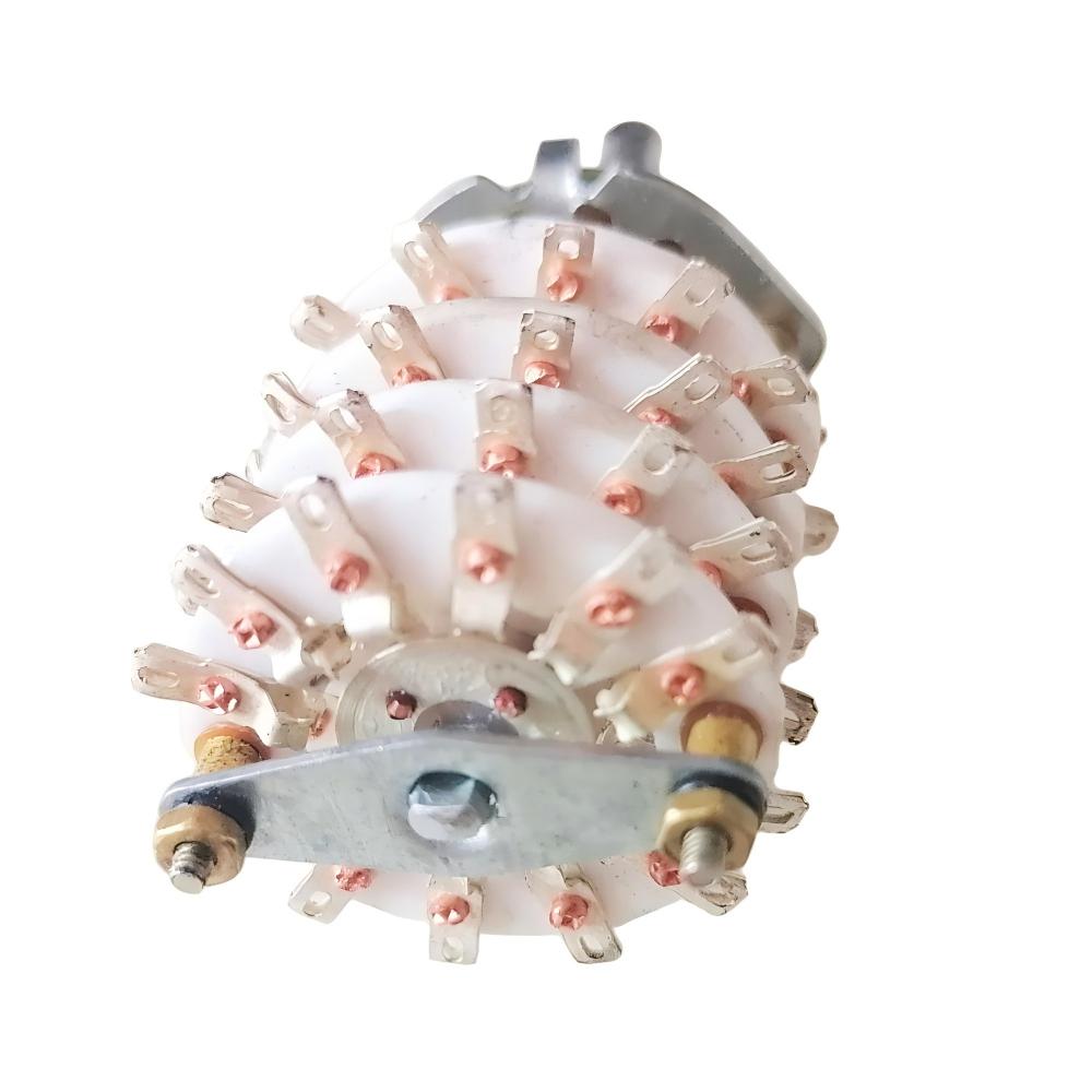 Detailed internal view of the KB5C11W4D20P switch, showing stacked wafers and intricate contact arrangement.