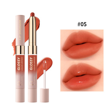 Wholesale Double Head 2 in 1 Velvet Matte Lipstick - 10 Colors Waterproof Moisturizing
