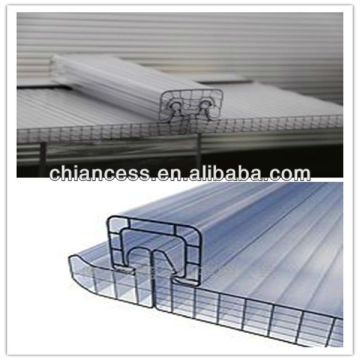 U structure Polycarbonate PC sheets Daylighting system 8-12mm