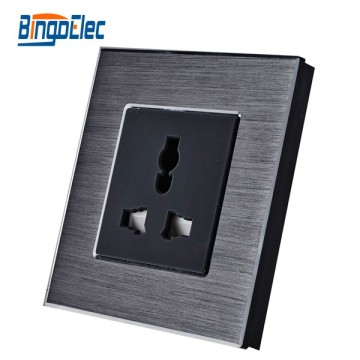 UK type metal aluminum wall socket 220v