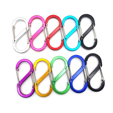 S 훅 알루미늄 Carabiner 키 홀더