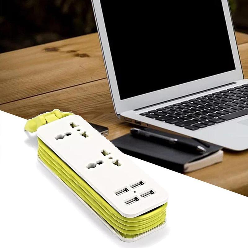 EU Power Strip with 4 Ports USB Charging Station Outlets US EU UK Plug 1.5m Extension Cord Portable Electric Power Strip