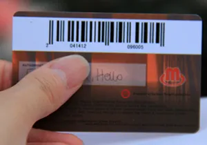 Customized vip barcode pvc card