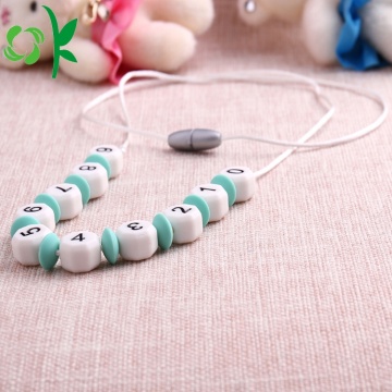 Teething Necklace Fashion Irregular Shape Silicone Beads