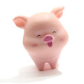 6Pcs / Set Resin Verschiedene Stile Cartoon Pig Charms Kawaii Piggy Ornament Handwerk für Fairy Garden Office Dekoration Diy Zubehör