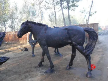 large bronze life size horse statue