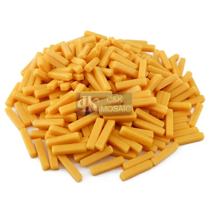 Apricot Nectar Small Rectangle Glass Mosaic