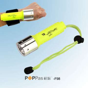 10W / 300lumens CREE T6 Diving LED Diving Flashlight (POPPAS-F98)
