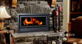 Wood Burning Fireplace Stove for Home Use: Wall Inserted Landscape Heater
