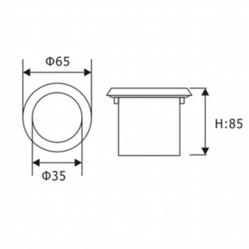 LEDER Éclairage extérieur à LED 3W blanc froid