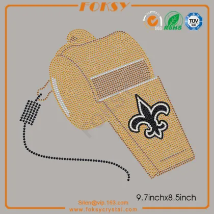 Fleur De Lis iron on crystal appliques