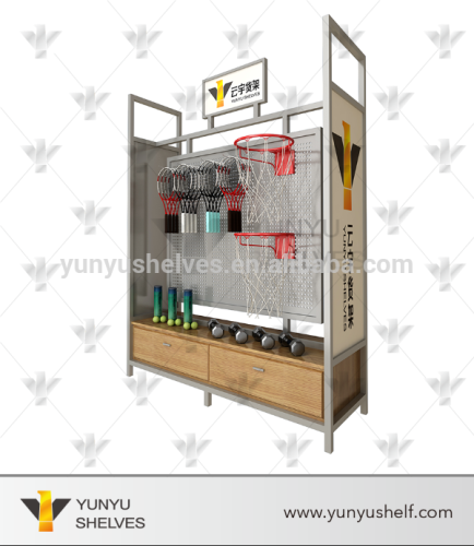 alibaba china punched holes sport goods display rack