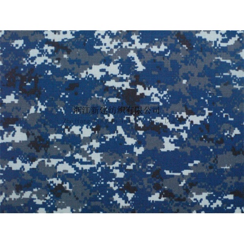 Tissu camouflage bleu marine CVC pour le Moyen-Orient