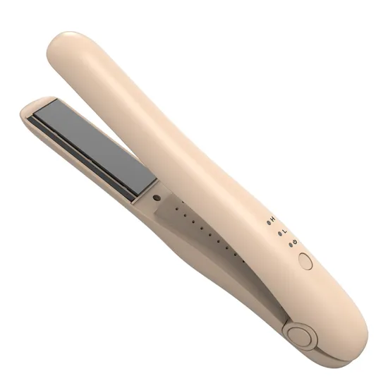 Portable USB Wireless Hair Straightener and Curler with Ceramic Plates and LED Display