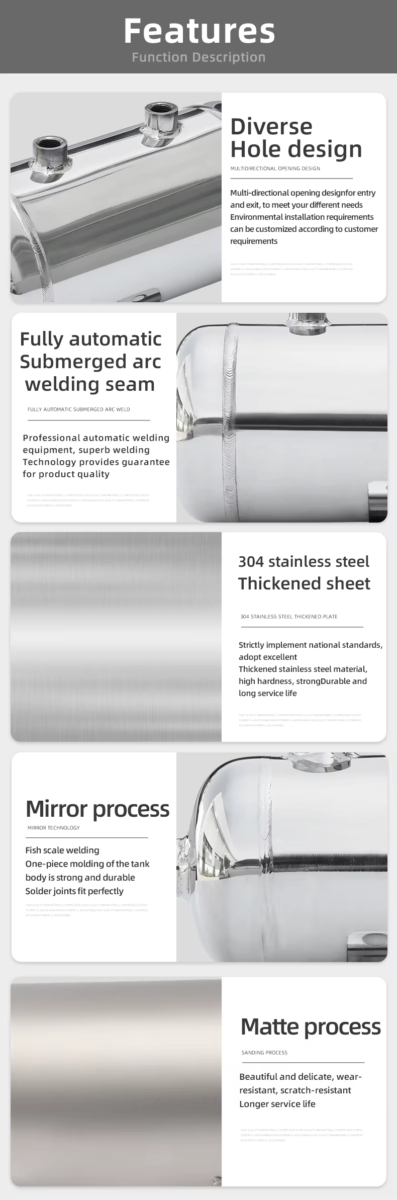 Aluminum Pressure Vessel Storage air Reservoir tank