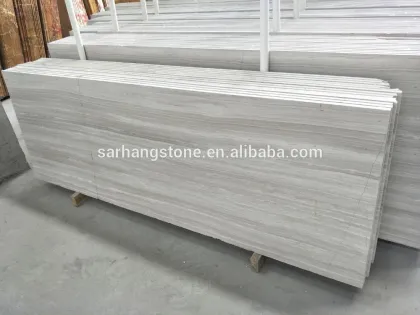 Wholesale Natural Chinese Grey Wood Grain Marble For Home Decoration